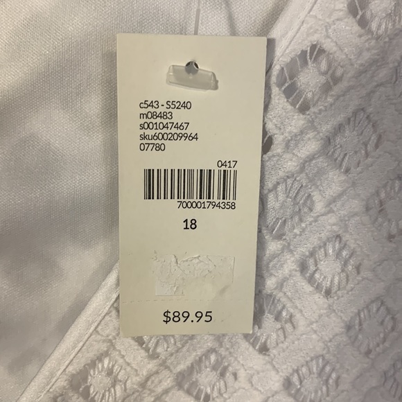 Lane Bryant size 18 white lace dress zipper back - Picture 6 of 6